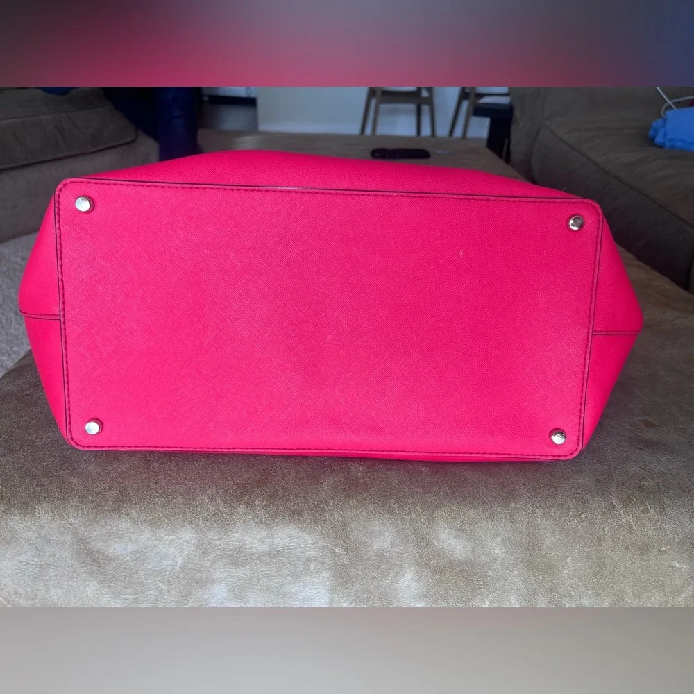 Kate Spade New York Saffiano Leather Shoulder Bag Tote In Hot Pink Color EUC - Picture 11 of 11